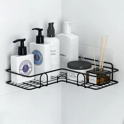 Metal Corner Rack for Bathroom & Kitchen – Space Saving Multi-Purpose Organizer