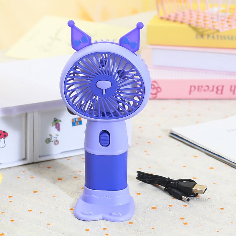 Cute Portable Mini Handheld Fan – Rechargeable USB Cooling Fan with Stand | Zam Zam Gift Center