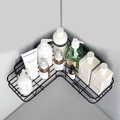 Metal Corner Rack for Bathroom & Kitchen – Space Saving Multi-Purpose Organizer