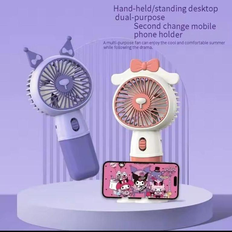 Cute Portable Mini Handheld Fan – Rechargeable USB Cooling Fan with Stand | Zam Zam Gift Center